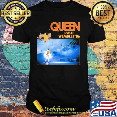 Queen band live at wembley 86 shirt