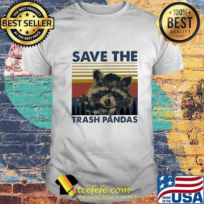 Raccoon save the trash pandas vintage retro shirt