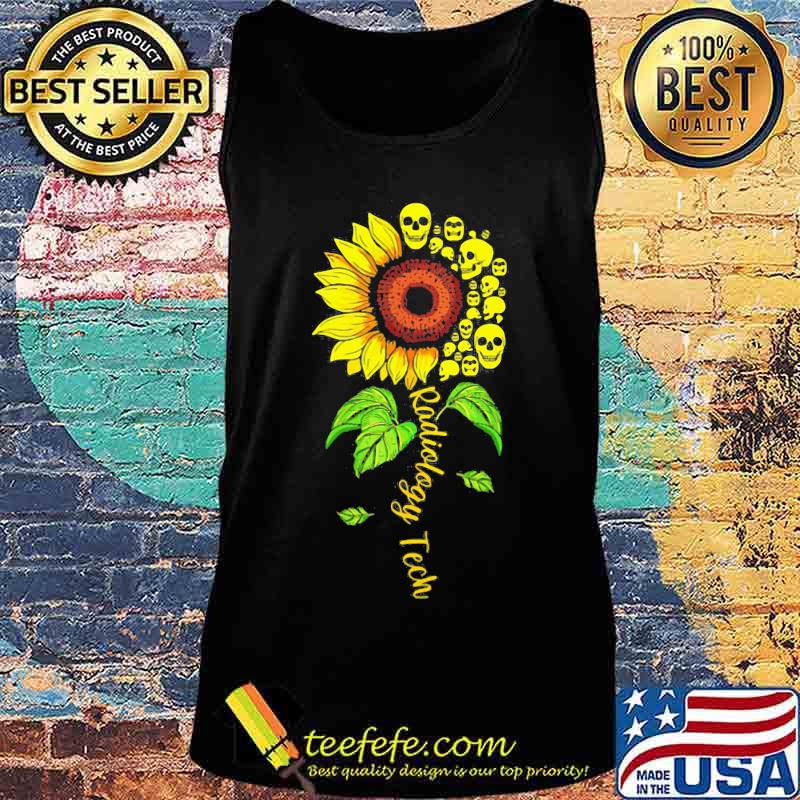 Radiology Tech Floral Sunflower Flower Skulls s Tank top Radiology Tech Floral Sunflower Flower Skulls s Tank top
