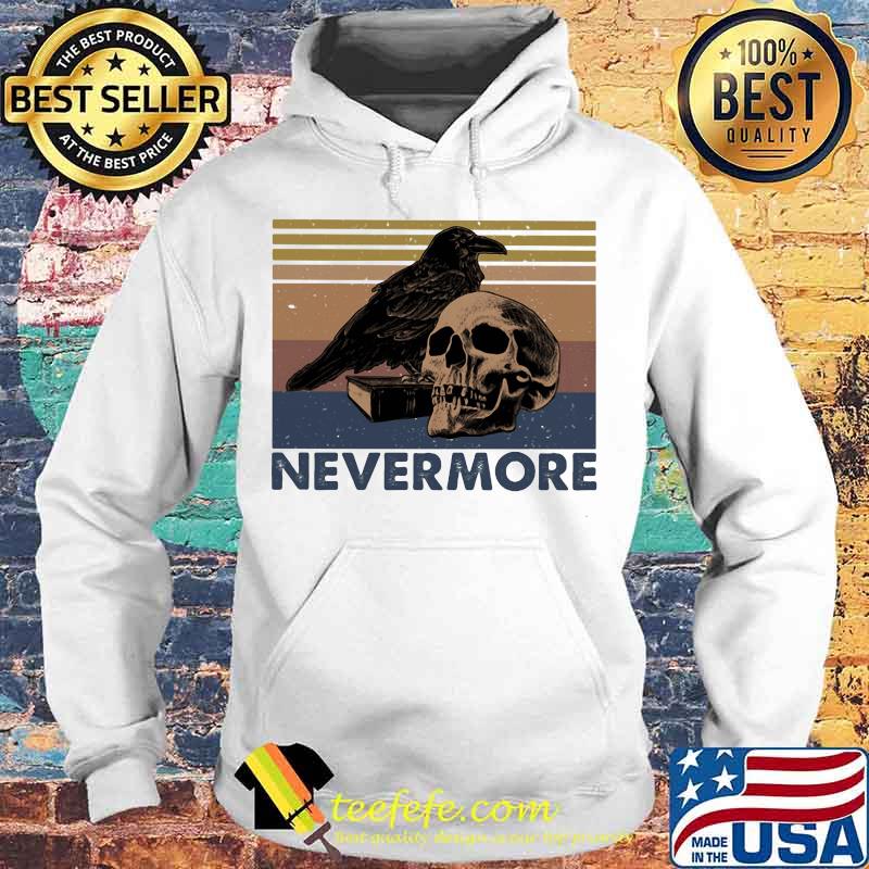 Raven Skull Nevermore vintage retro s Hoodie Raven Skull Nevermore vintage retro s Hoodie