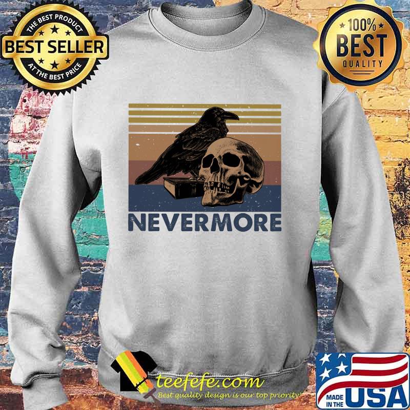 Raven Skull Nevermore vintage retro s Sweater Raven Skull Nevermore vintage retro s Sweater
