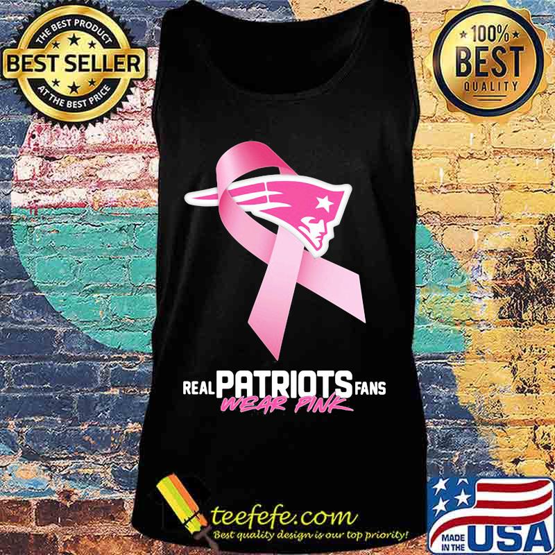 Real patriots fans wear pink logo cancer awareness s Tank top Real patriots fans wear pink logo cancer awareness s Tank top