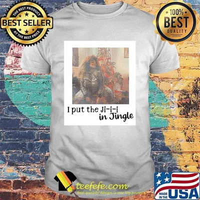 Red plaid i put the ji-i-i in jingle shirt