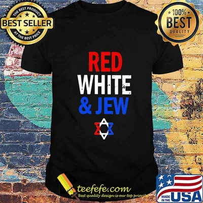 Red white and jew america star shirt
