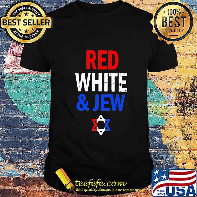Red white and jew america star shirt