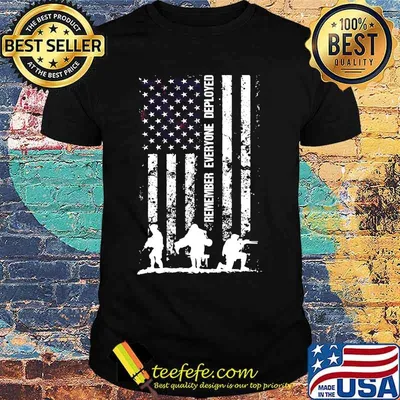 Remember everyone deployed american flag independence day shirt