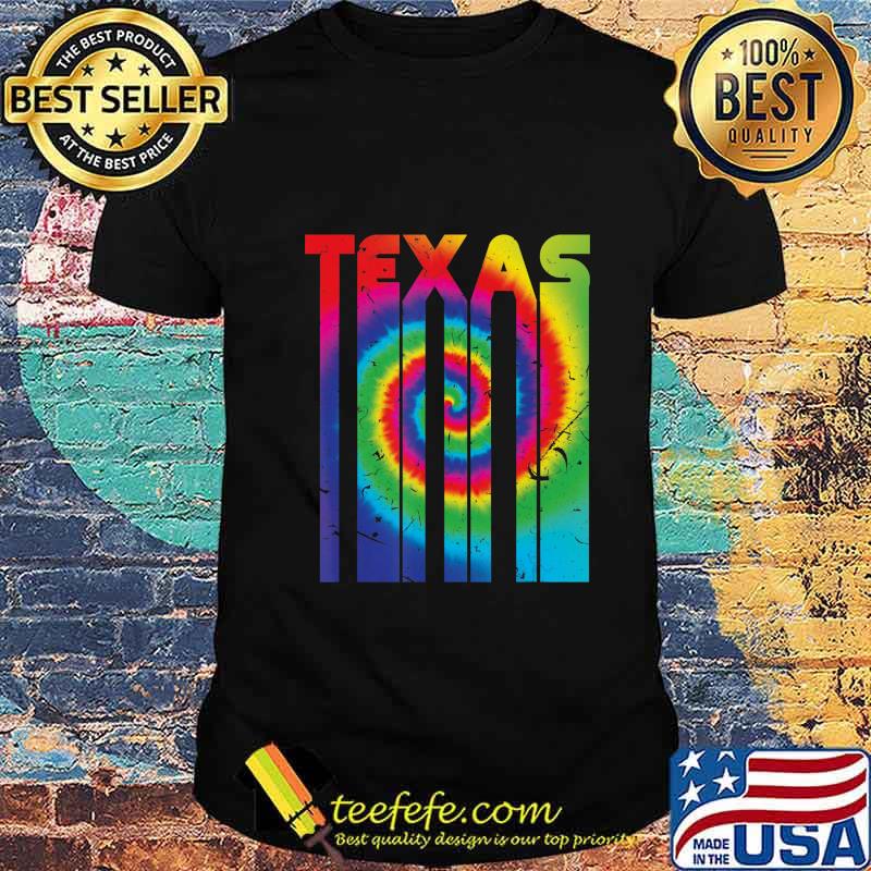 Retro Vintage Texas Colorful Tie Dye Texan Roots T-Shirt