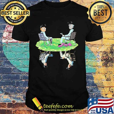 Rick and morty water mirror reflection breaking bad shirt