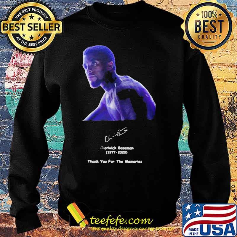 Rip black panther chadwick Boseman 1977 2020 thank you for the memories signature s Sweater Rip black panther chadwick Boseman 1977 2020 thank you for the memories signature s Sweater