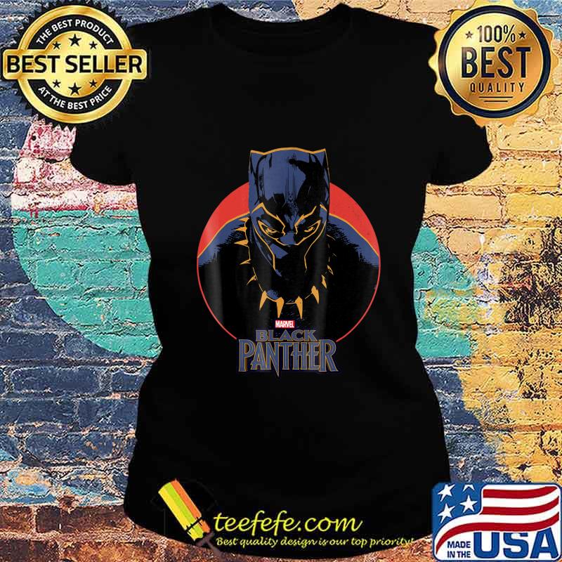 Rip Black Panther Marvel Movie Retro Circle Portrait Shirt Ladies tee Rip Black Panther Marvel Movie Retro Circle Portrait Shirt Ladies tee