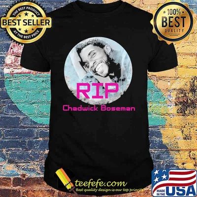 Rip chadwick boseman actor black panther smiling shirt