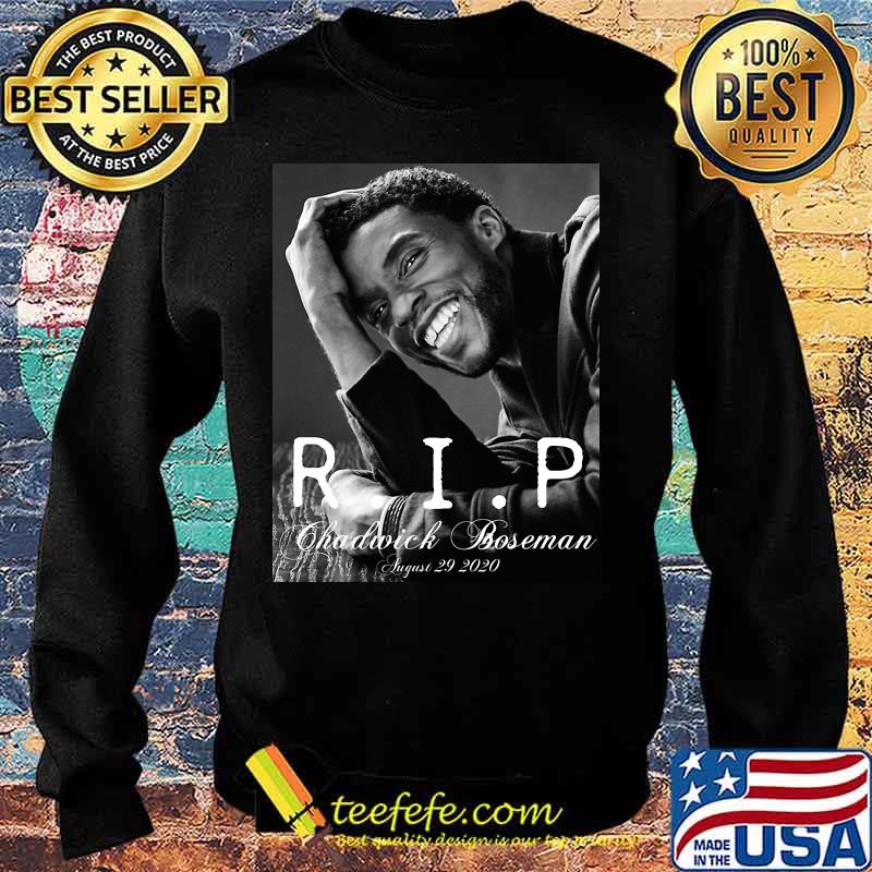 Rip chadwick Boseman black panther smiling 2020 s Sweater Rip chadwick Boseman black panther smiling 2020 s Sweater