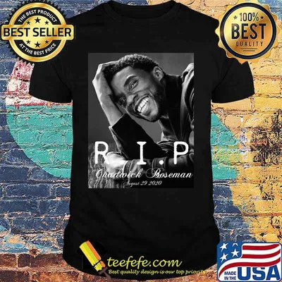 Rip chadwick Boseman black panther smiling 2020 shirt