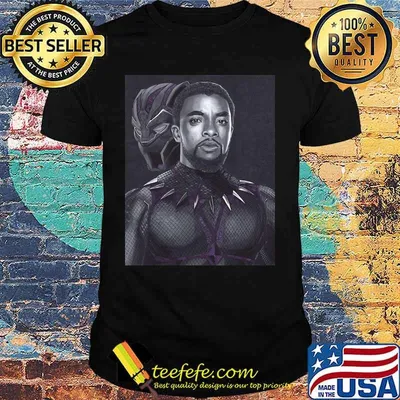 RIP Marvel heroes black panther chadwick Bosebam art shirt