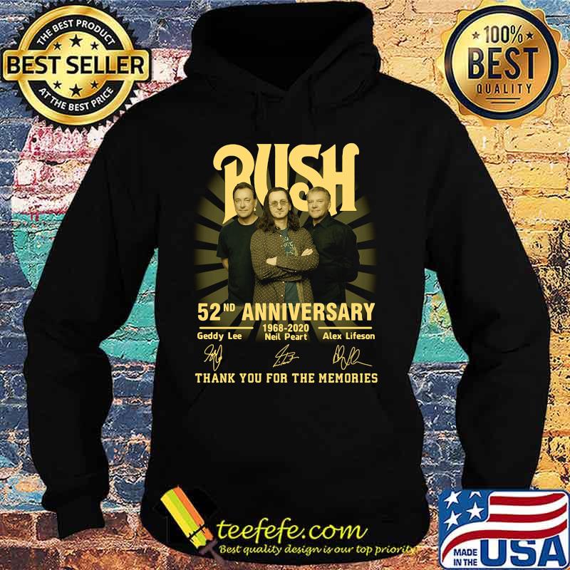 Rush 52nd anniversary 1968 2020 thank you for the memories signatures s Hoodie Rush 52nd anniversary 1968 2020 thank you for the memories signatures s Hoodie