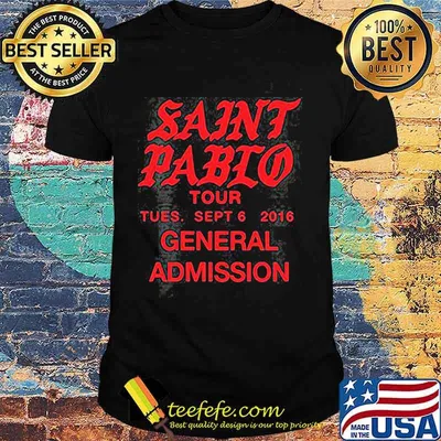 Saint pablo tour i feel like pablo general admission shirt