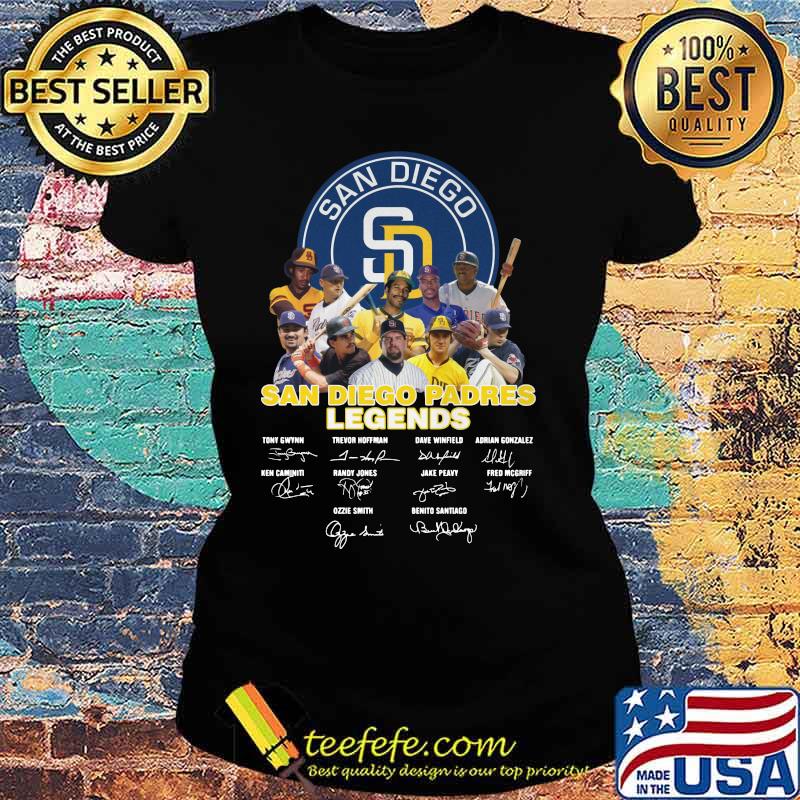 San diego padres legends baseball signatures s Ladies tee San diego padres legends baseball signatures s Ladies tee