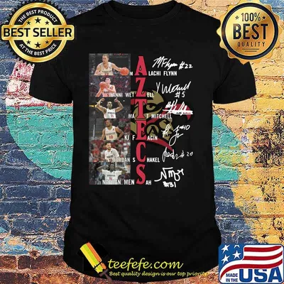 San diego state aztecs men's basketball players signatures shirt