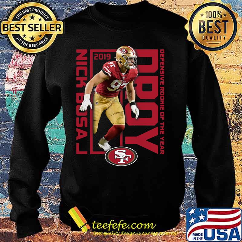 San francisco 49ers 2019 nick bosa drop defensive rookie of the year s Sweater San francisco 49ers 2019 nick bosa drop defensive rookie of the year s Sweater