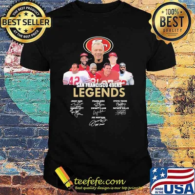 San francisco 49ers legends signatures shirt