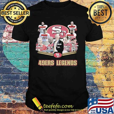 San francisco 49ers legends signatures shirt