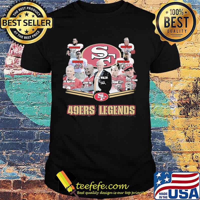 San francisco 49ers legends signatures shirt