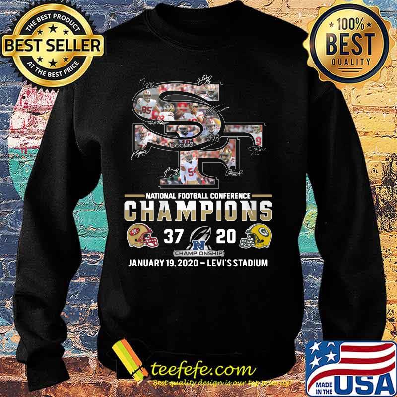 San francisco 49ers national football conference champions signatures s Sweater San francisco 49ers national football conference champions signatures s Sweater