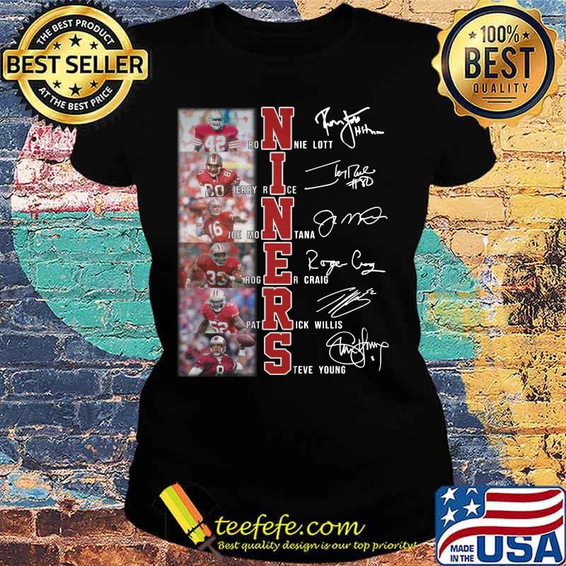 San francisco 49ers niners football players signatures s Ladies tee San francisco 49ers niners football players signatures s Ladies tee