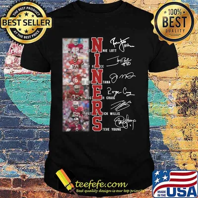 San francisco 49ers niners football players signatures shirt
