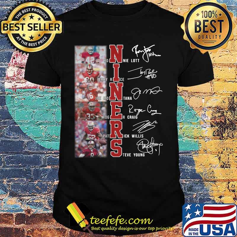 San francisco 49ers niners football players signatures shirt