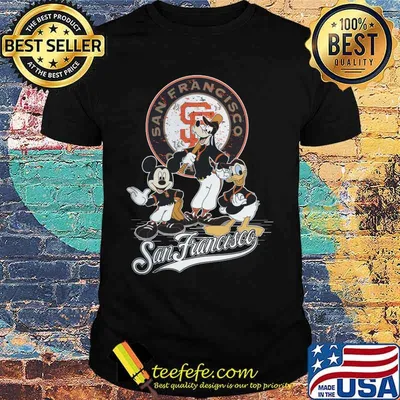 San francisco giants mickey mouse cartoon characters shirt