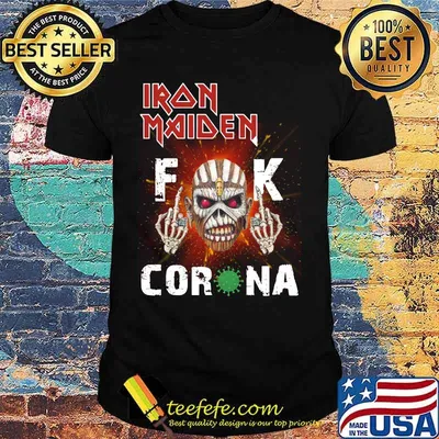 Satan iron maiden fuck corona virus shirt
