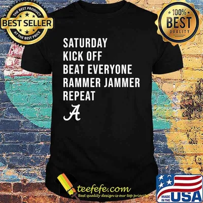 Saturday kick off beat everyone rammer jammer repeat atlanta braves shirt