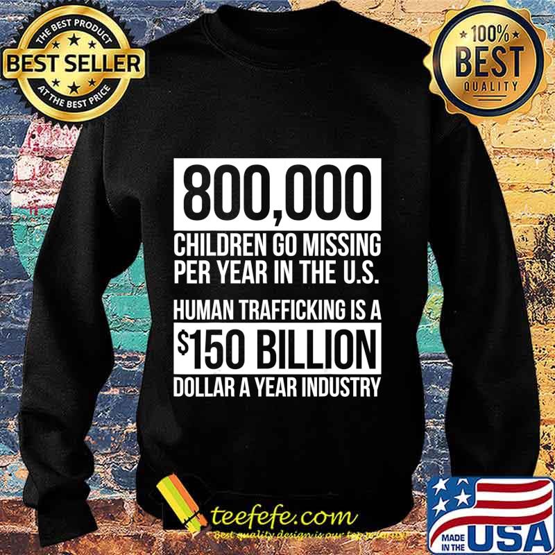Save Our Children End Child Trafficking Awareness Stats T-Shirt Sweater Save Our Children End Child Trafficking Awareness Stats T-Shirt Sweater