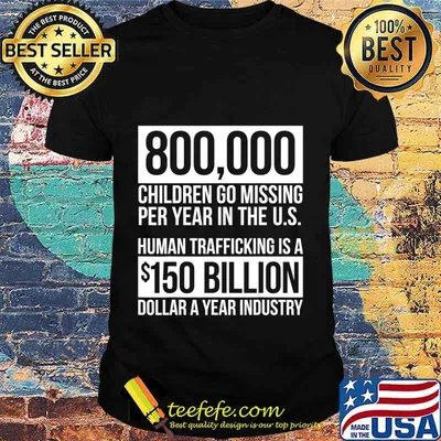 Save Our Children End Child Trafficking Awareness Stats T-Shirt