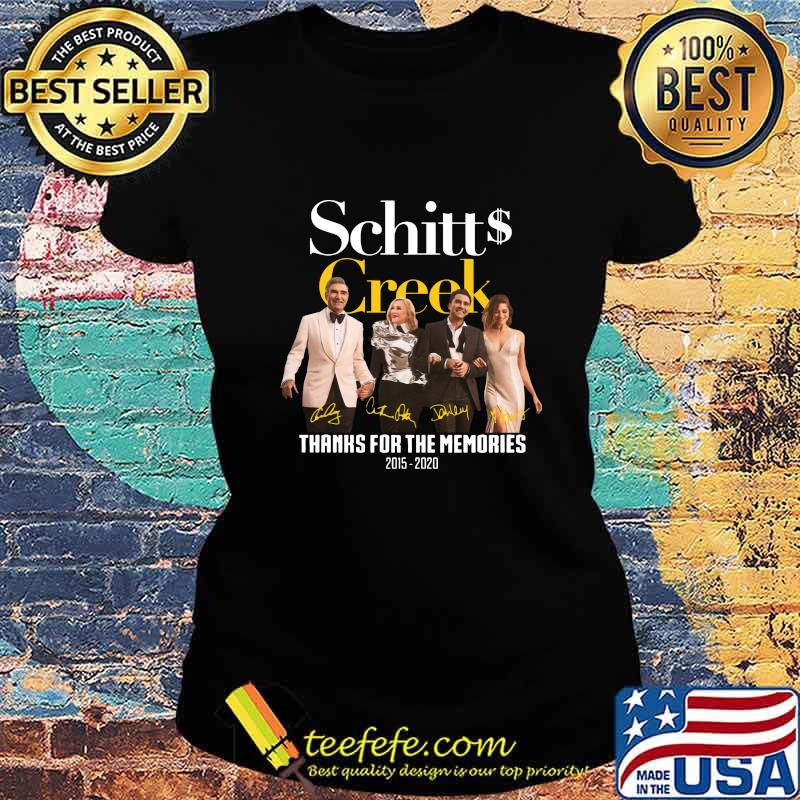 Schitt's creek 2015 2020 thank you for the memories signatures s Ladies tee Schitt's creek 2015 2020 thank you for the memories signatures s Ladies tee