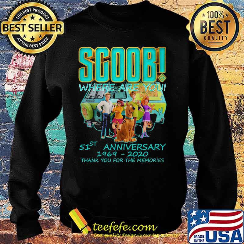 Scoob where are you 51st anniversary 1969 2020 thank you for the memories s Sweater Scoob where are you 51st anniversary 1969 2020 thank you for the memories s Sweater