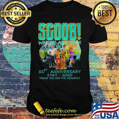 Scoob where are you 51st anniversary 1969 2020 thank you for the memories shirt