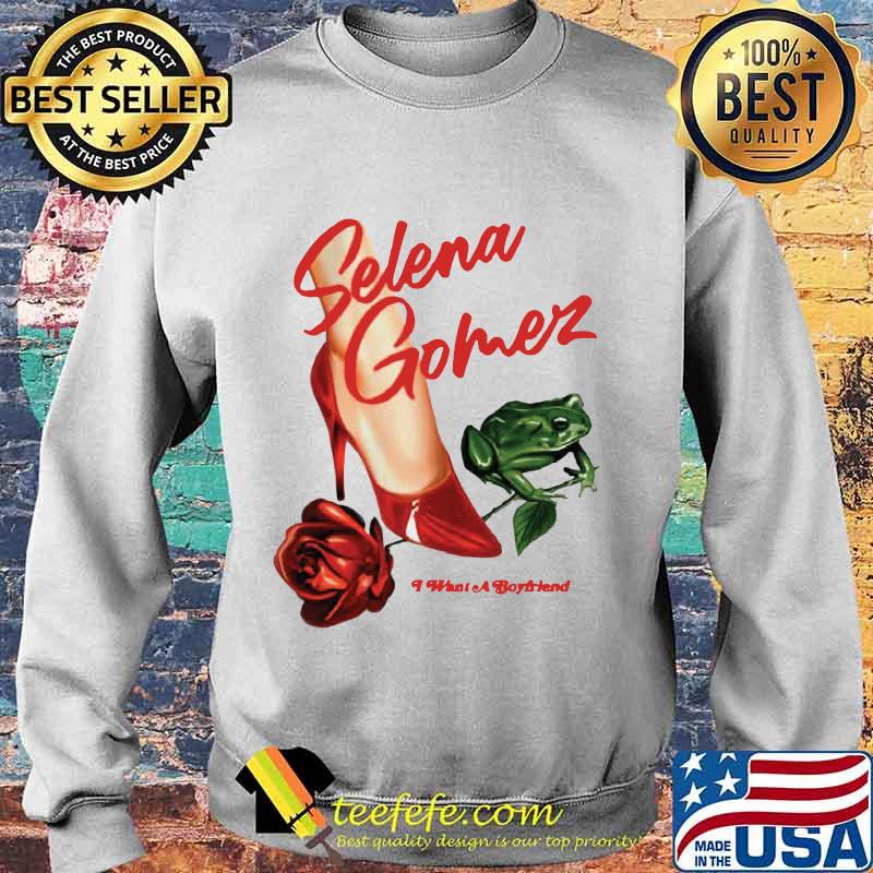 Selena gomez i want a boyfriend rose high heels and frog s Sweater Selena gomez i want a boyfriend rose high heels and frog s Sweater