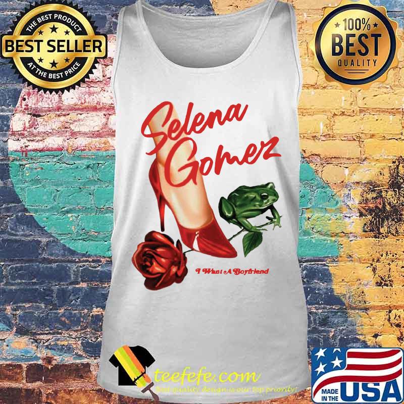 Selena gomez i want a boyfriend rose high heels and frog s Tank top Selena gomez i want a boyfriend rose high heels and frog s Tank top