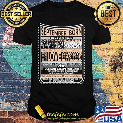 September born has a sexy brain loves to make people smile has a great taste in music can kill you with cars shirt
