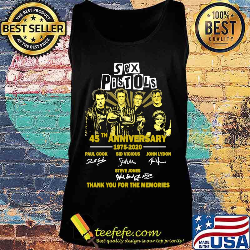 Sex pistols 45th anniversary 1975 2020 thank you for the memories signatures s Tank top Sex pistols 45th anniversary 1975 2020 thank you for the memories signatures s Tank top