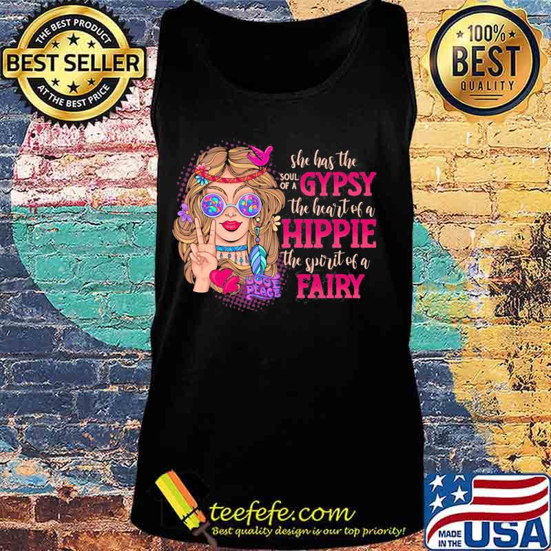 She has the soul of a gypsy the heart of a hippie the spirit of a fairy flowers s Tank top She has the soul of a gypsy the heart of a hippie the spirit of a fairy flowers s Tank top