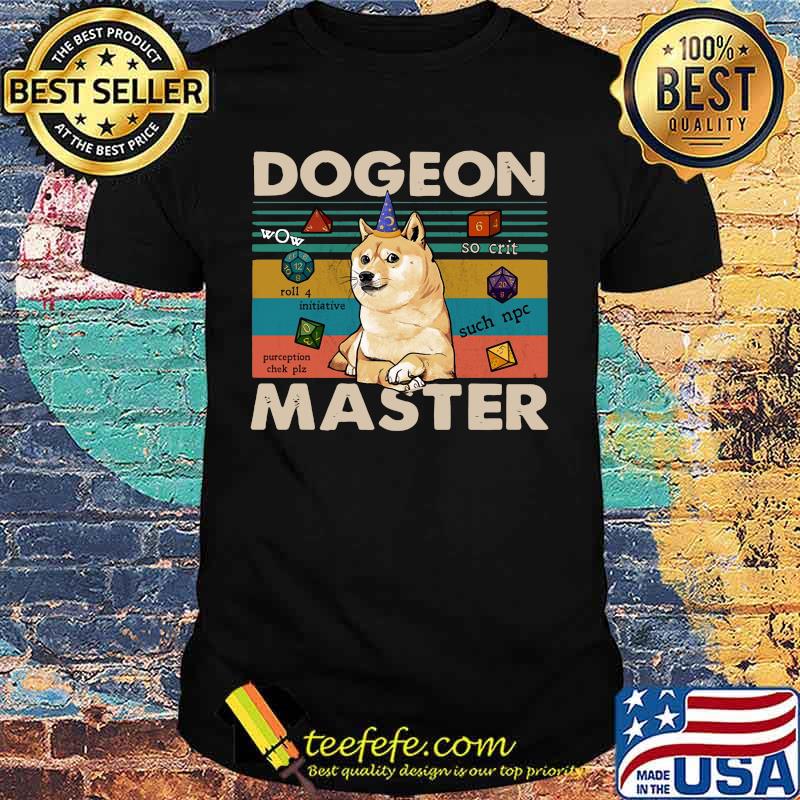 Shiba inu dogeon master vintage retro shirt