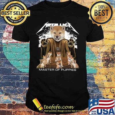 Shiba inu metallica master of puppies shirt