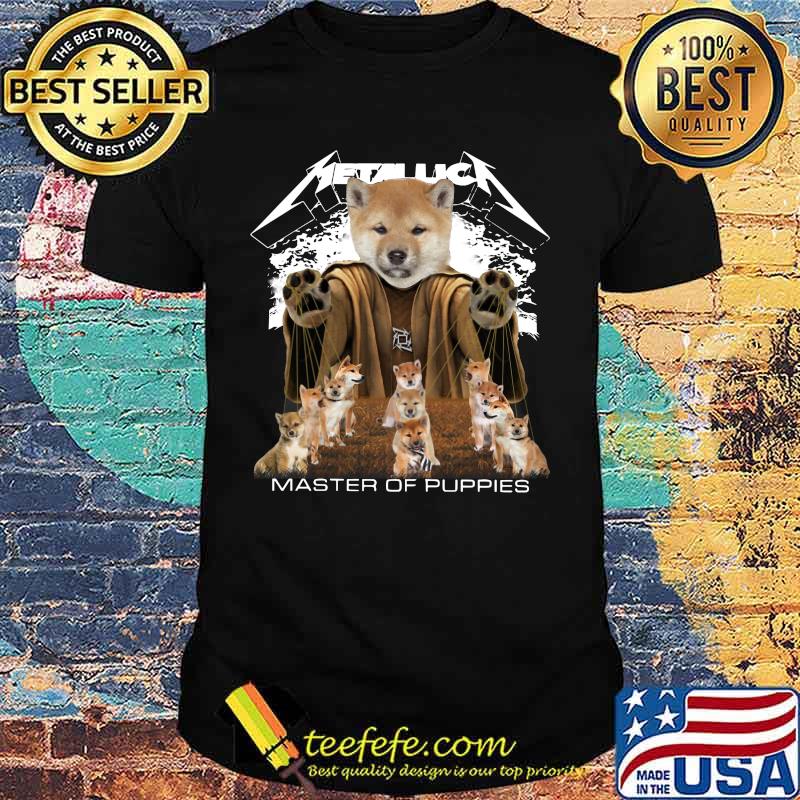 Shiba inu metallica master of puppies shirt