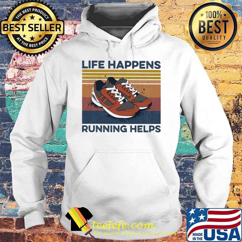 Shoes life happens running helps vintage retro s Hoodie Shoes life happens running helps vintage retro s Hoodie