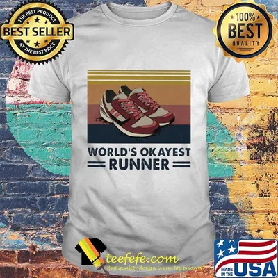 Shoes world's okayest runner vintage retro shirt