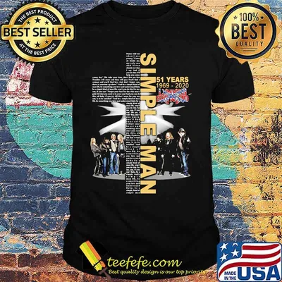 Simple man 51 years 1969 2020 lynyrd skynyrd shirt