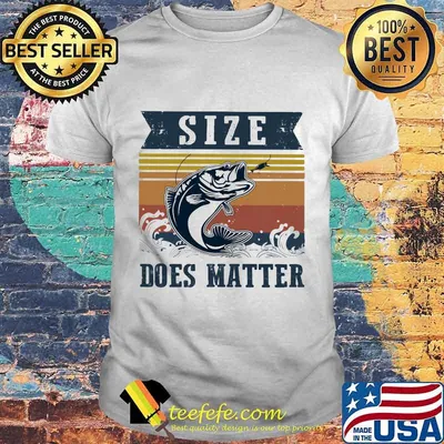 SIZE DOES MATTER FISHING VINTAGE RETRO SHIRT